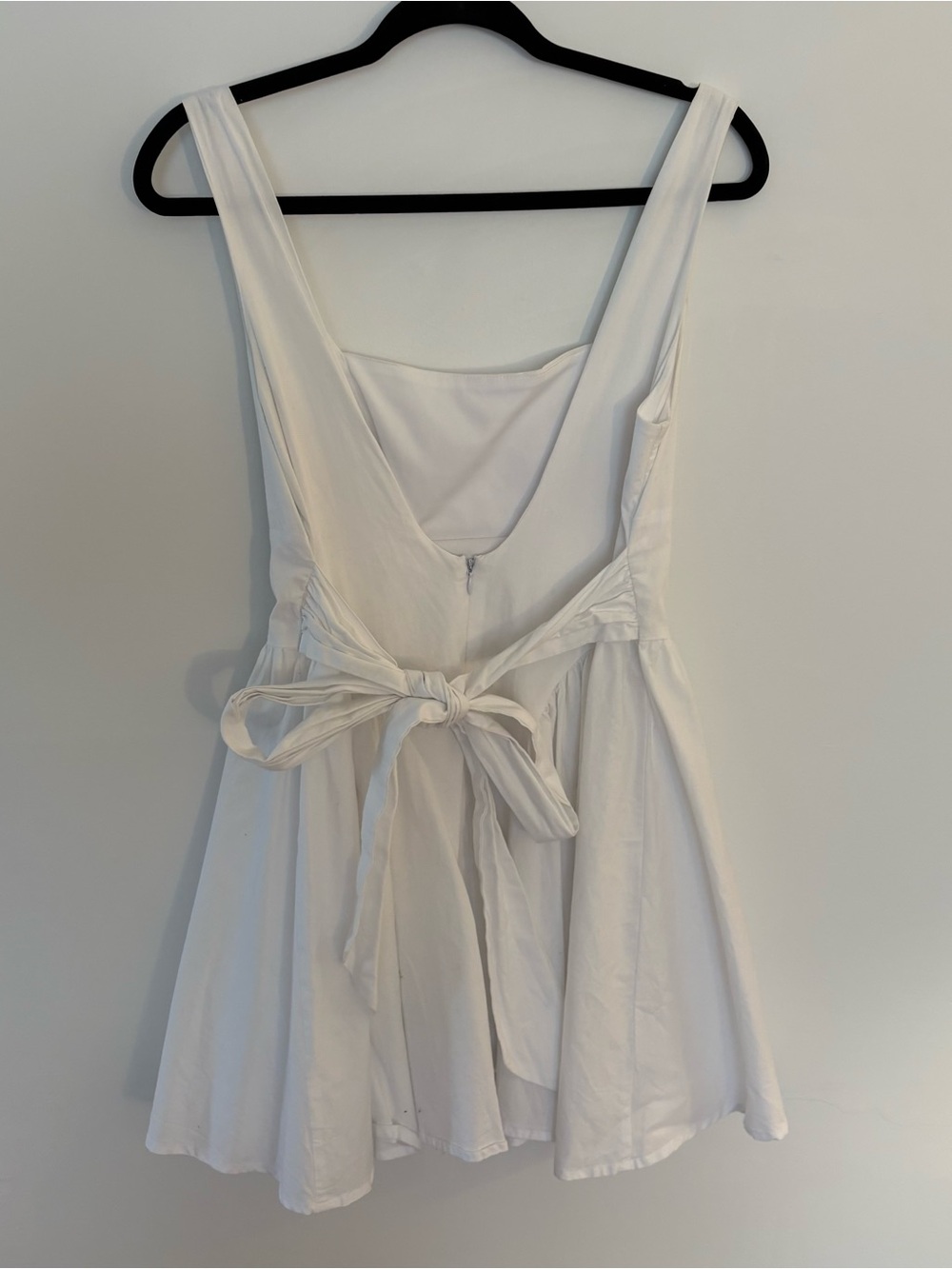 White Square-Neck Fit & Flare Dress - Picture 6 of 7
